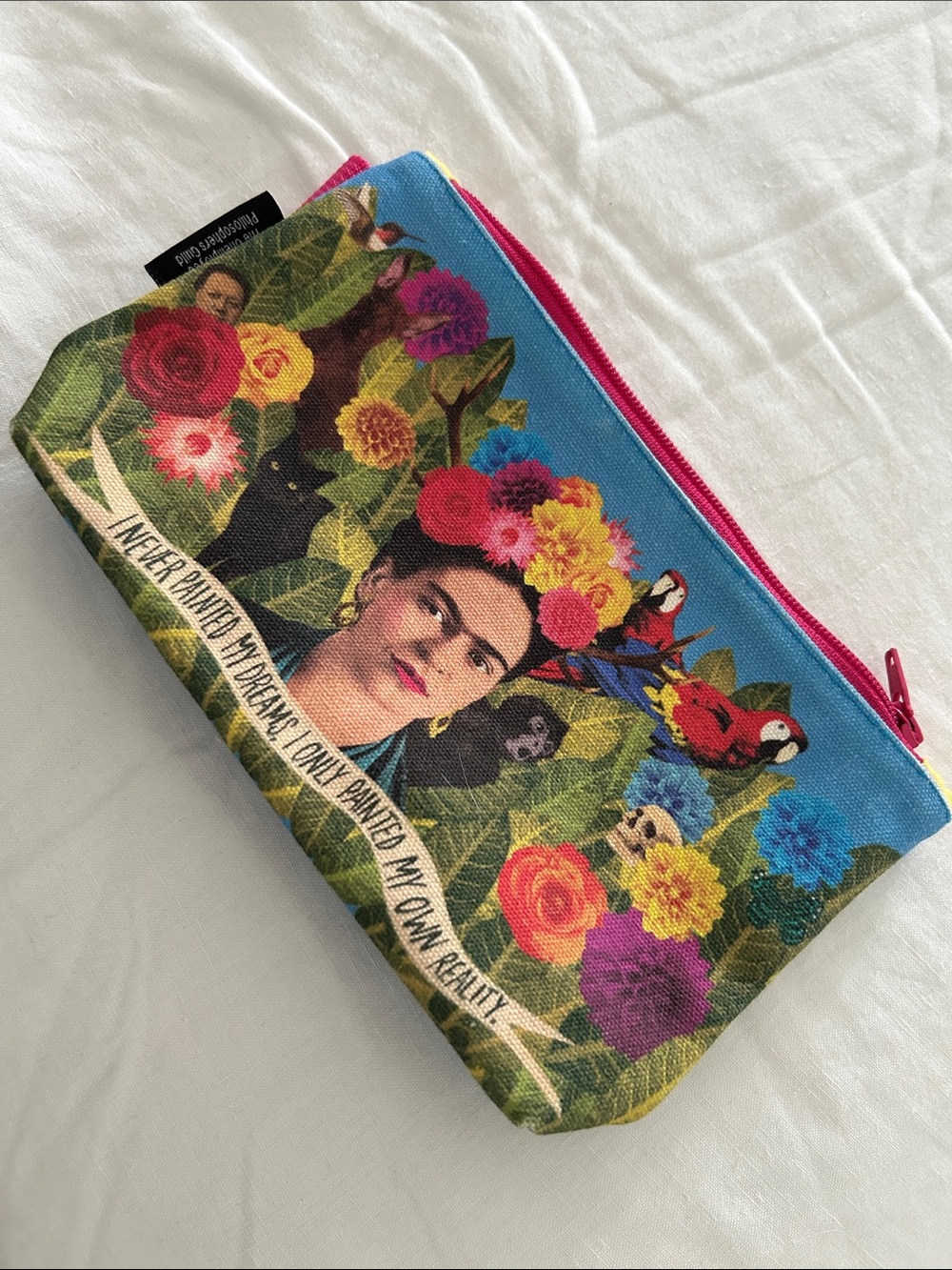 Frida Kahlo zipper canvas bag